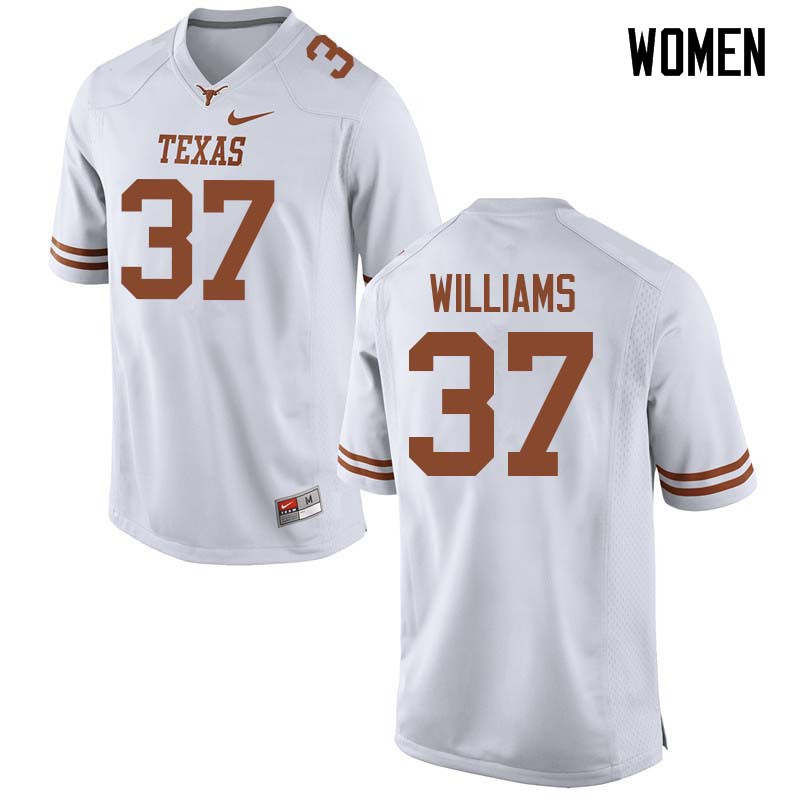 Women #37 Michael Williams Texas Longhorns College Football Jerseys Sale-White